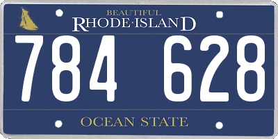 RI license plate 784628