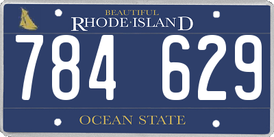 RI license plate 784629