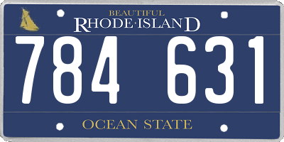 RI license plate 784631