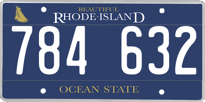 RI license plate 784632