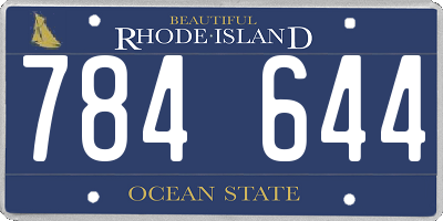 RI license plate 784644