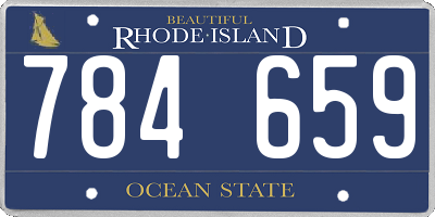 RI license plate 784659