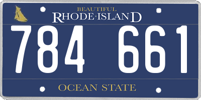 RI license plate 784661
