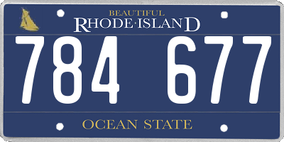 RI license plate 784677