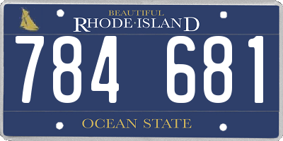 RI license plate 784681