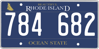 RI license plate 784682