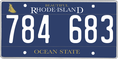 RI license plate 784683