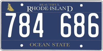 RI license plate 784686