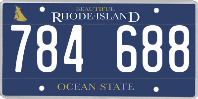 RI license plate 784688