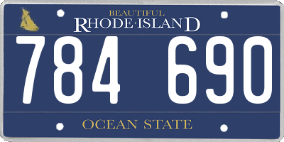 RI license plate 784690