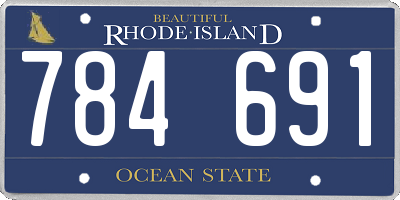 RI license plate 784691