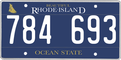 RI license plate 784693