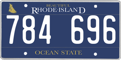 RI license plate 784696