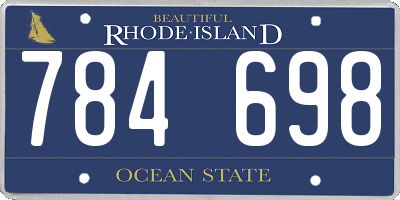 RI license plate 784698