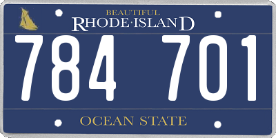 RI license plate 784701