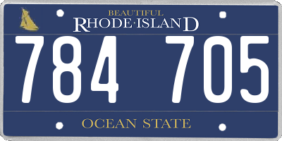 RI license plate 784705