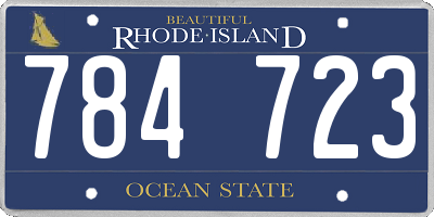 RI license plate 784723