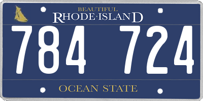RI license plate 784724