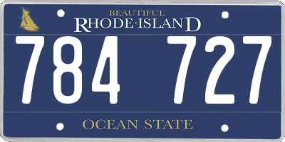 RI license plate 784727