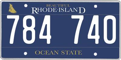 RI license plate 784740