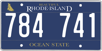 RI license plate 784741