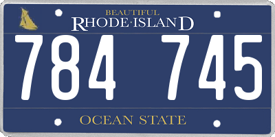 RI license plate 784745