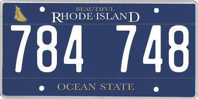 RI license plate 784748