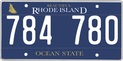 RI license plate 784780