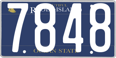 RI license plate 7848