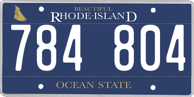 RI license plate 784804