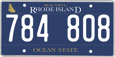 RI license plate 784808