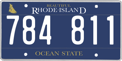 RI license plate 784811