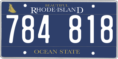 RI license plate 784818