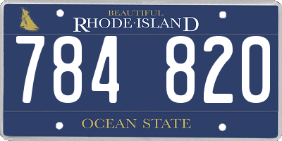 RI license plate 784820
