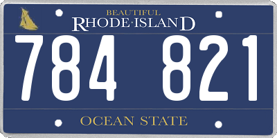 RI license plate 784821