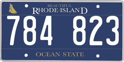 RI license plate 784823