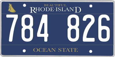 RI license plate 784826