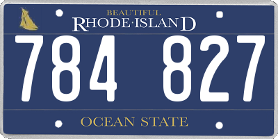 RI license plate 784827