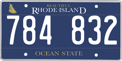 RI license plate 784832