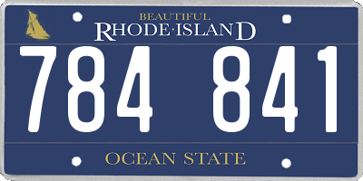RI license plate 784841