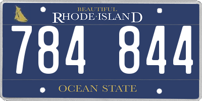 RI license plate 784844