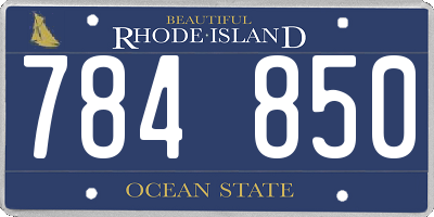 RI license plate 784850
