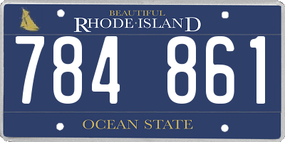 RI license plate 784861