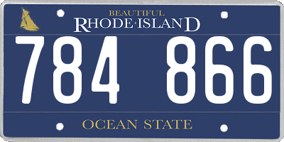 RI license plate 784866