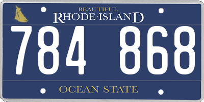 RI license plate 784868