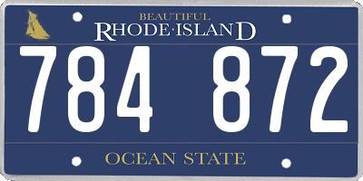 RI license plate 784872