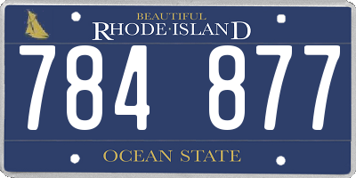 RI license plate 784877