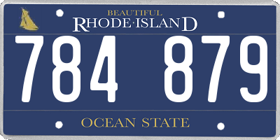 RI license plate 784879