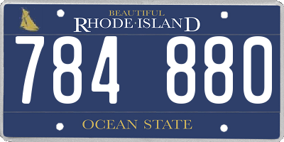 RI license plate 784880