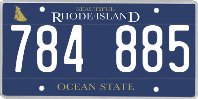 RI license plate 784885